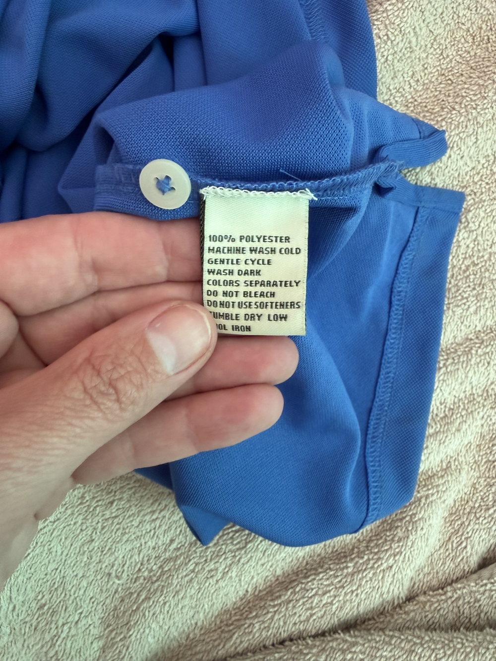 Donald Ross Polo Shirt Mens Large Blue Golf Performance Short Sleeve - Picture 4 of 4